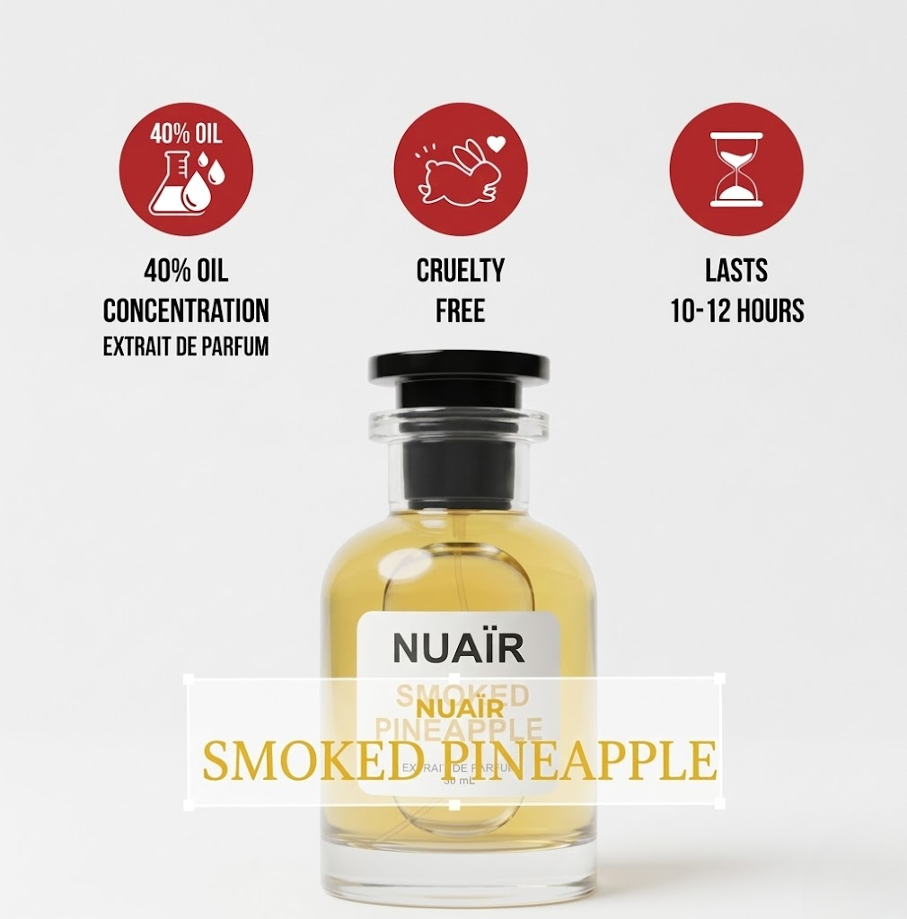 NUAÏR Smoked Pineapple | Premium Extrait De Parfum | Long Lasting Fragrance